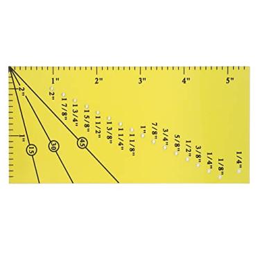 Imagem de Outros Bordados de Costura Régua de Margem de Costura Transparente Amarela Brilhante Fácil de Usar Economizando Tempo Régua de Guia de Costura Acrílica para Salas de Aula Escolas