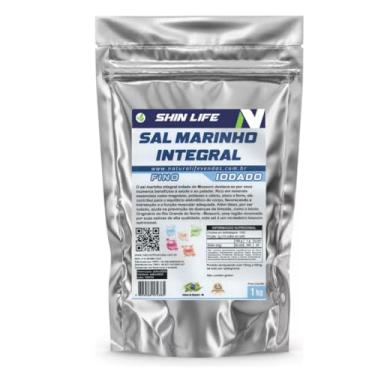 Imagem de Sal Integral Moído (Fino) Iodado 1kg 100% Integral De Mossoro