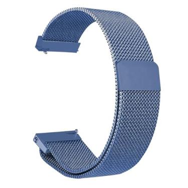 Imagem de Pulseira magnética de metal HHS de liberação rápida de 20 mm/22 mm compatível com Amazfit Bip 3 Pro/Bip U Pro/GTS, Garmin Vivoactive 3/Vivoactive 5/Venu Sq 2, Galaxy Watch Active 2, Galaxy Watch 3 de