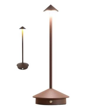 Imagem de Luminaria de Mesa Abajur LED 3 Tons Controle de Intensidade USB Bateria Recarregavel Touch Home Office Decoraçao Iluminaçao