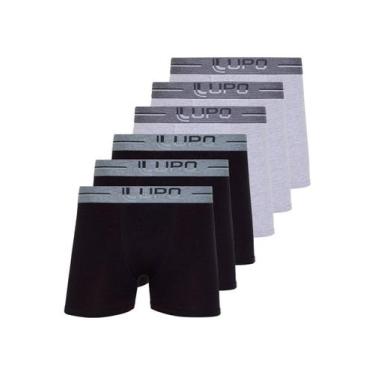 Imagem de Kit com 6 Cuecas Boxer Lupo 784-016 Colorido, Cinza, GG