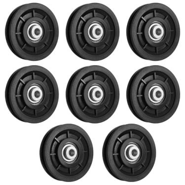 Imagem de mekueeex Roda de rolamento universal de nylon de 90 mm/3,5" substitui para equipamento de ginástica, peça de cabo, polia de rolamento de abração à prova de desgaste, equipamento de academia e sistema