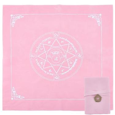 Imagem de CREATCABIN Bolsa de tarô pano de altar conjunto de pano de tarô e bolsa toalha de mesa constelação pentagrama totem carregando cartão protetor jogo de tabuleiro bordado para Oracle Decks Tarot Dice
