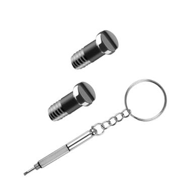Imagem de Glintbay Conjunto de 2 peças de parafusos planos e 1 peça de chave de fenda multifuncional para óculos de sol RayBan RB8313/RB8313/RB3483/RB3364/RB3549/RB3569
