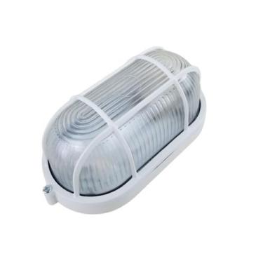 Imagem de Arandela Luminária Tartaruga Alumínio e Vidro - Cor Branca - Biancoluc