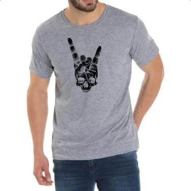 Imagem de Camiseta Cinza Skull Shaka Surfista - Alearts, M