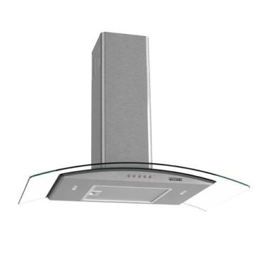 Imagem de Coifa de Parede Clean Vidro Curvo 80cm 140W Fogatti, Kromanox, 220V