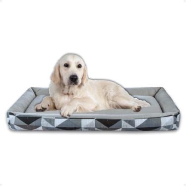 Imagem de Cama Para Cachorro Grande Cama Pet Xg Gigante Impermeável (Triângulo Cinza)