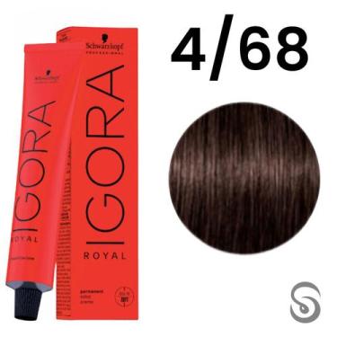 Imagem de Schwarzkopf Igora Royal Coloração 4/68 Castanho Médio Marrom Vermelho 
