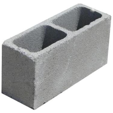 Imagem de Bloco de Concreto Vedação 19x19x39cm Com Fundo - VB BLOCOS - Sao jorge