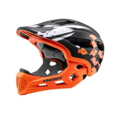 Imagem de UGPLM Capacete de bicicleta infantil Capacete de bicicleta leve com absorção de choque ajustável Engrenagem para meninos e meninas para scooter, Laranja