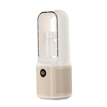 Imagem de IEUDNS Ventilador de mesa sem lâminas, 9 velocidades ajustáveis, com spray de névoa, oscilação, baixo ruído, ventilador de refrigeração de ar portátil para, Ouro