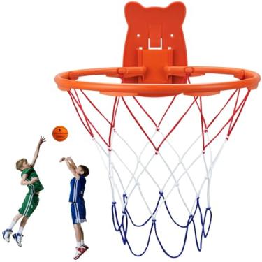 Imagem de BLOCE Silent Basketball Hoop Indoor, 13" Wall Mount Ball Hoop for Door, Foam Ball Professional Indoor Basketball Frame for Home (No Basketball)