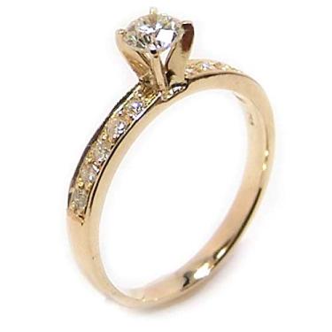 Imagem de Anel solitario com diamantes - 2ANB0376