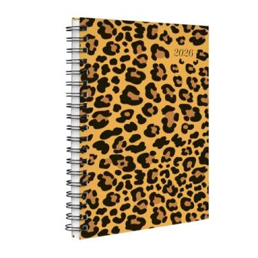 Imagem de Agenda Planner Semanal 2026 Capa Dura Animal Print Onça Amarela