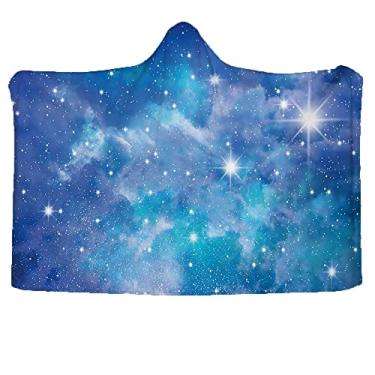 Imagem de Cobertor com capuz infantil espacial, constelação vibrante de aglomerados de estrelas, imagem interestelar, infinito, interestelar, interestelar, infinito, imagem de imagem, sofá escola, capa de