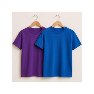 Imagem de Kit 2 Camisetas Básicas Streetwear Camisa T-Shirt Masculina Slim  Algo