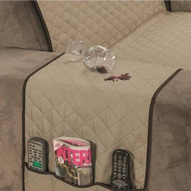 Imagem de Protetor De Sofá Dupla Face Impermeável Mr 3 Lugares King - Marrom/cáqui