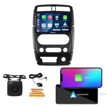 Imagem de Kunfine Car CarPlay Android Navegação Automática Rádio GPS Estéreo Câmera Reversa Tela IPS Touchscreen Tablet Pad Media Player para Suzuki Jimny 2007-2012, se Aplicável Quad Core 4G + 64G