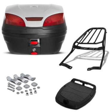 Imagem de Bau 30 Litros Pro Tork Smartbox 3 + Bagageiro Dafra Speed 150, PRATA