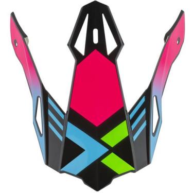 Imagem de Pala + Parafuso Capacete Pro Tork Fast Next, PRETO - ROSA, Único