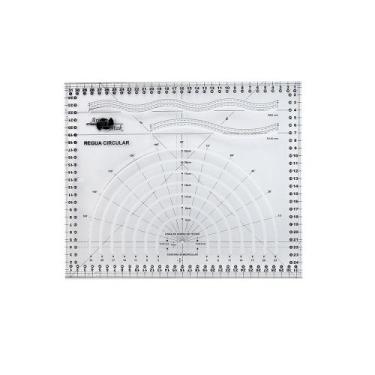 Imagem de Régua Circular de Acrílico para Patchwork 15x15cm Artmak - clamak