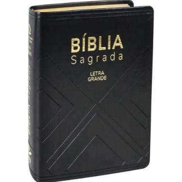 Imagem de Bíblia Sagrada NAA - Pequena - Letra Grande - Geométrica - Preta - SBB