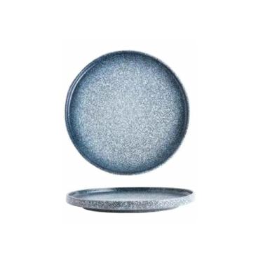 Imagem de Prato de comida ocidental de cerâmica retrô simples estilo japonês doméstico disco comercial de cerâmica grossa - prato de pizza de 25,4 cm - Lan Yun