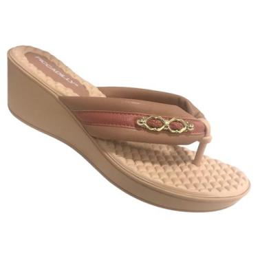 Imagem de Tamanco Piccadilly De Dedo Conforto Feminino Ortopédico Anabela Baixo 