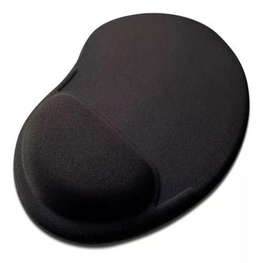 Imagem de Mousepad Ergonômico C/ Suporte Para Pulso Preto Gel Neoprene
