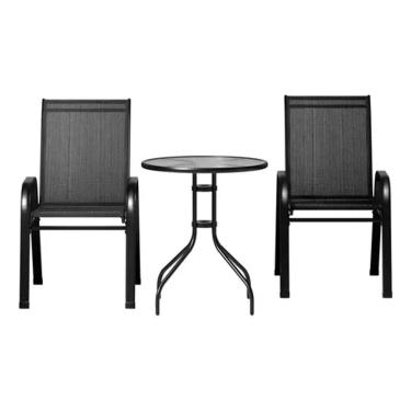 Imagem de Conjunto de Mesa com 2 Cadeiras Empoli EM-6021 para Jardim
