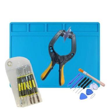 Imagem de Kit Tapete Antiestatica Silicone 20x28cm Ventosa Acessórios - Pengi