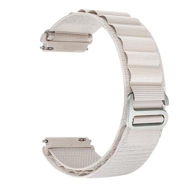 Imagem de MroTech Pulseira de nylon de 22 mm compatível com Samsung Galaxy Watch 46 mm (2019)/Watch 3 de 45 mm/Gear S3 Frontier de substituição para Huawei GT/GT2/2e/GT3/GT4 Pro 46 mm pulseira para homens e mulheres Alpine Starlight