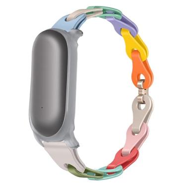 Imagem de Lamshaw Compatível com pulseiras Plaud NotePin, tiras de substituição de silicone elástico vazadas compatíveis com gravador de voz Plaud NotePin (cor)