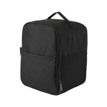 Imagem de Fenteer Bolsa de transporte para ventilador de acampamento com vários bolsos, capa protetora portátil à prova de intempéries e alça para viagem em barraca de