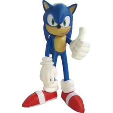 Imagem de Boneco sonic infantil criança 23 cm azul - ESB