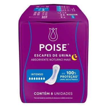 Imagem de Absorvente Poise Noturno sem Abas para Escape de Urina - Embalagem com