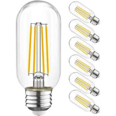 Imagem de Lâmpada LED WinSaled T45 regulável 6W 750lm 2700K E26, pacote com 6