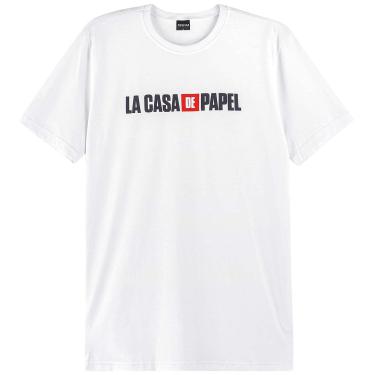 Imagem de Camiseta Slim La Casa de Papel Enfim Feminino, Branco Matriacardo, P
