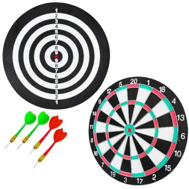 Imagem de Alvo Dardos Profissional Lado Duplo Tiro Alvo Tabuleiro-43CM/Com 6 Dardos