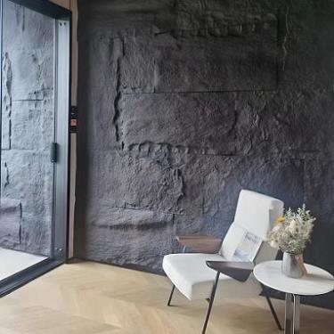 Imagem de Revestimento de Parede Pedra Leve Decorativa Grafite  1,20m x 0,60m  3