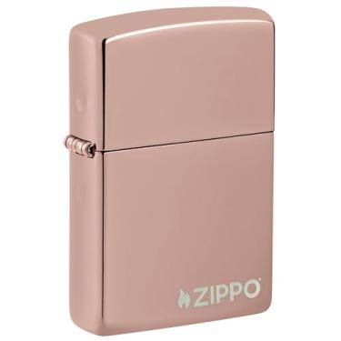 Imagem de Zippo Isqueiro de bolso com logotipo ouro rosa altamente polido