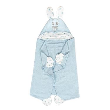 Imagem de Toalha C/Capuz 1,10MX60Cm Veludo Baby Amigo Urso Sofisticata