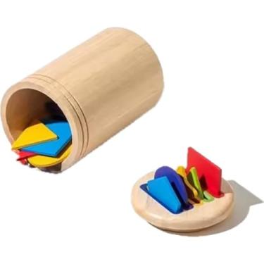 Imagem de Montessori Brinquedos Educativos de Madeira, Classificação de Cores, Jogos Sensoriais com Peças Coloridas (formas geométricas)