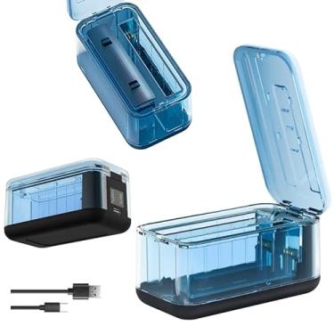 Imagem de Coyktonty Carregador de bateria para Insta 360 X5, carregamento simultâneo de 2 baterias com slot para cartão SD Misro e cabo de carregamento (pilhas não incluídas)