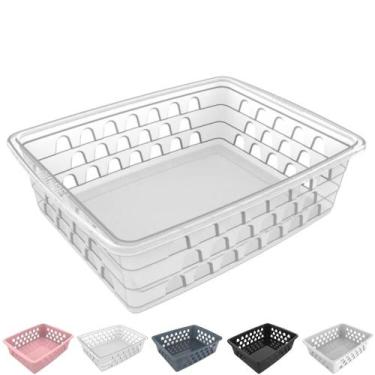 Imagem de Cesto Organizador Multiuso Decorativo Grande 25x20 cm - Uninjet, Trans