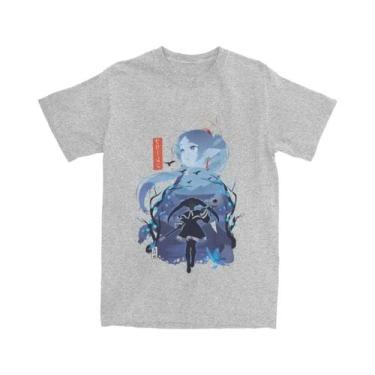 Imagem de Camiseta Unissex de Algodão Frieren: Silhouette Journeys End - Gola Re