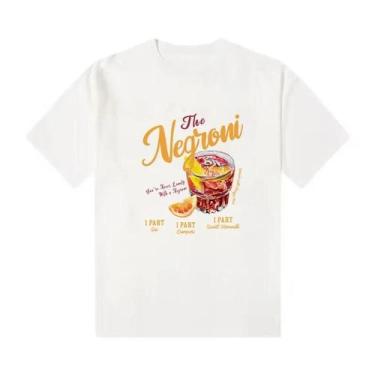 Imagem de Camiseta Feminina Retrô Vintage Negroni - Manga Curta Casual, BR-G, Br