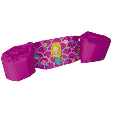 Imagem de Colete Boia Braço Flutuador Sereia Infantil Criança Menina Piscina Mar