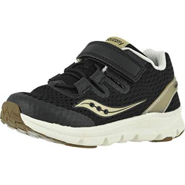 Imagem de Saucony Tênis infantil unissex Freedom Iso, Preto/dourado, 7.5 Little Kid